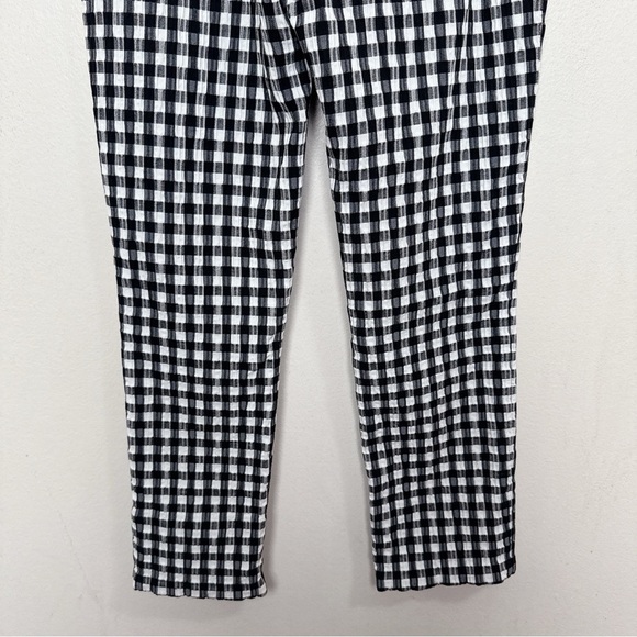 Joseph Ribkoff Womens 10 Pull On Cropped Gingham Pants - Picture 11 of 12